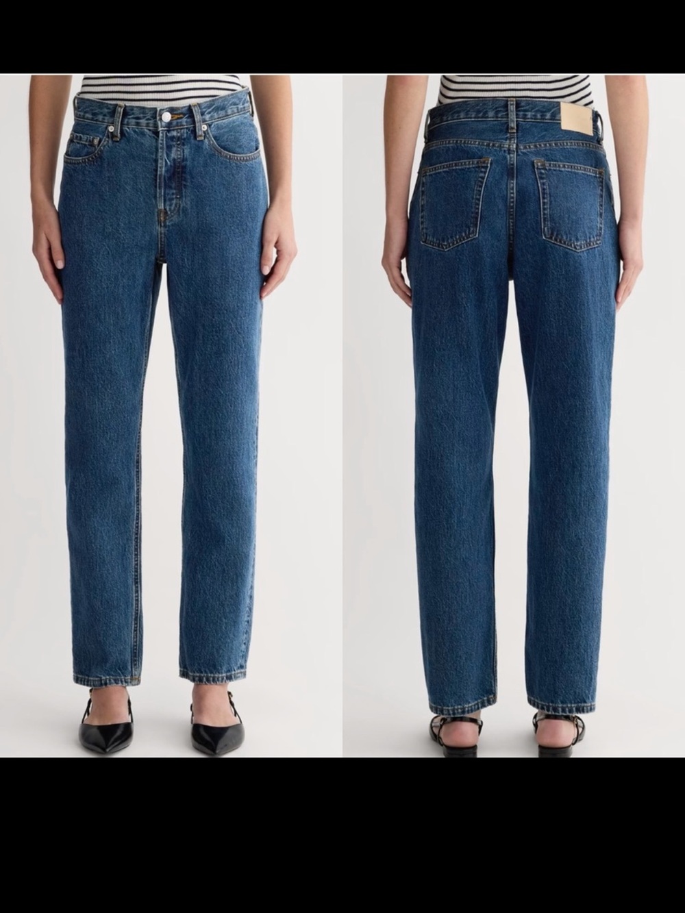 Everlane The Curvy 90's Cheeky Straight Leg Blue Jeans High Rise Size 27 X 28 - Picture 1 of 14